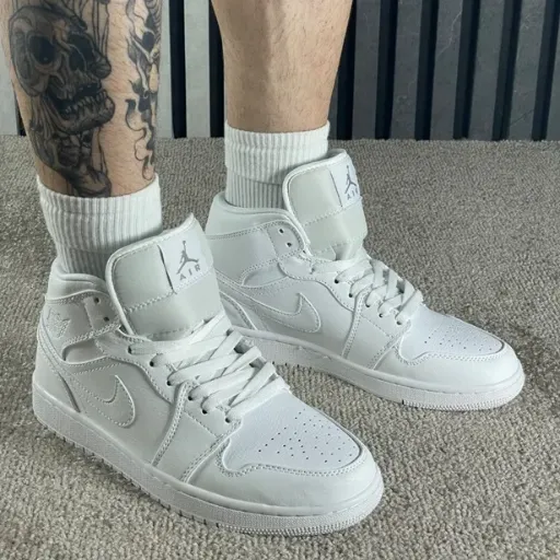 کفش Jordan1 ساق دار سفید