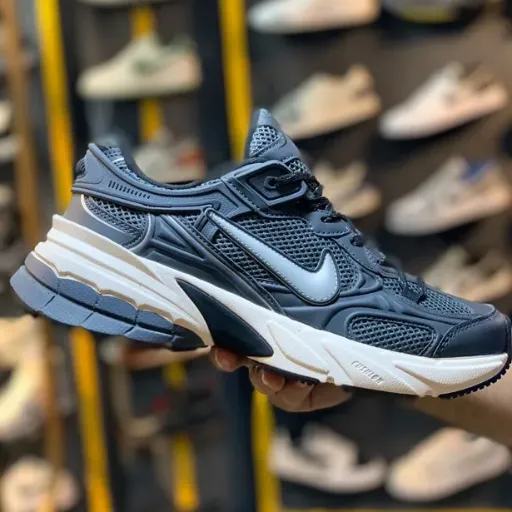 کفش دویدن و اسپرت نایکی مدل Nike V2K Run / Plus - رنگ طوسی نوک‌مدادی | مستر کوالیتی