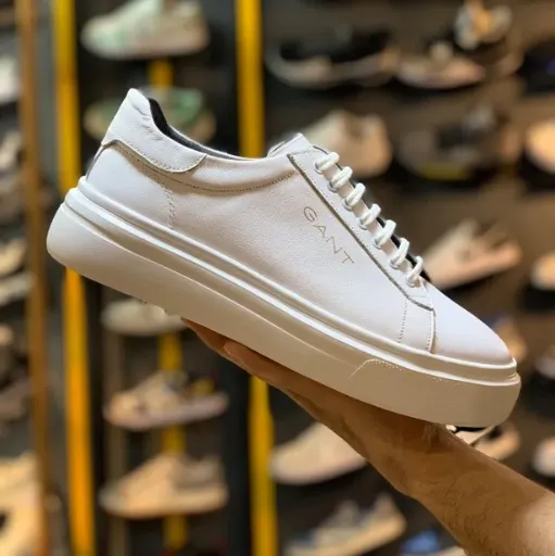 کفش کتانی اسپرت و کژوال گنت مدل Gant Leather Sneaker - رنگ سفید | مستر کوالیتی