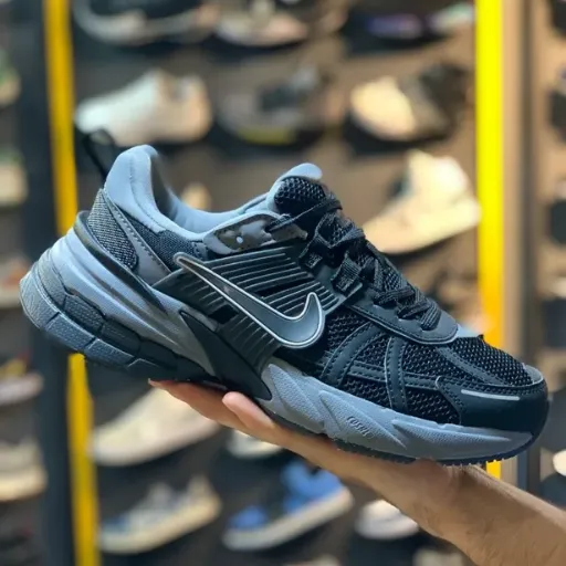 کفش دویدن و اسپرت نایکی مدل Nike V2K Run - رنگ مشکی طوسی | مستر کوالیتی