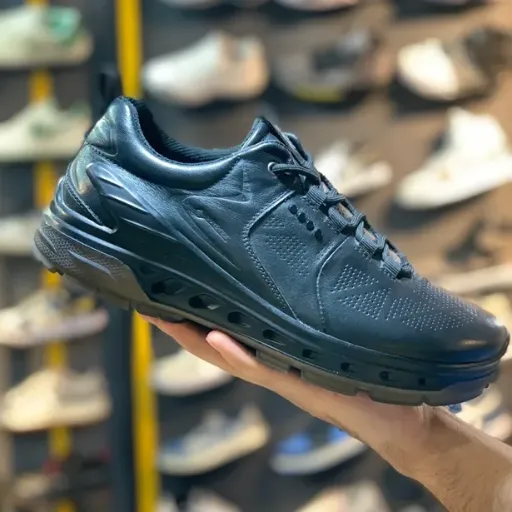 کفش پیاده‌روی و راحت اکو مدل ECCO Cool / Biom C-Trail - تمام مشکی چرمی با زیره تزریقی | اورجینال