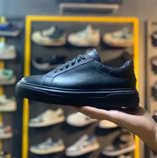 کفش ونس کابانی مشکی (Cabani Classic Black Sneaker) - رویه چرم صنعتی مرغوب تمام مشکی | کیفیت عالی
